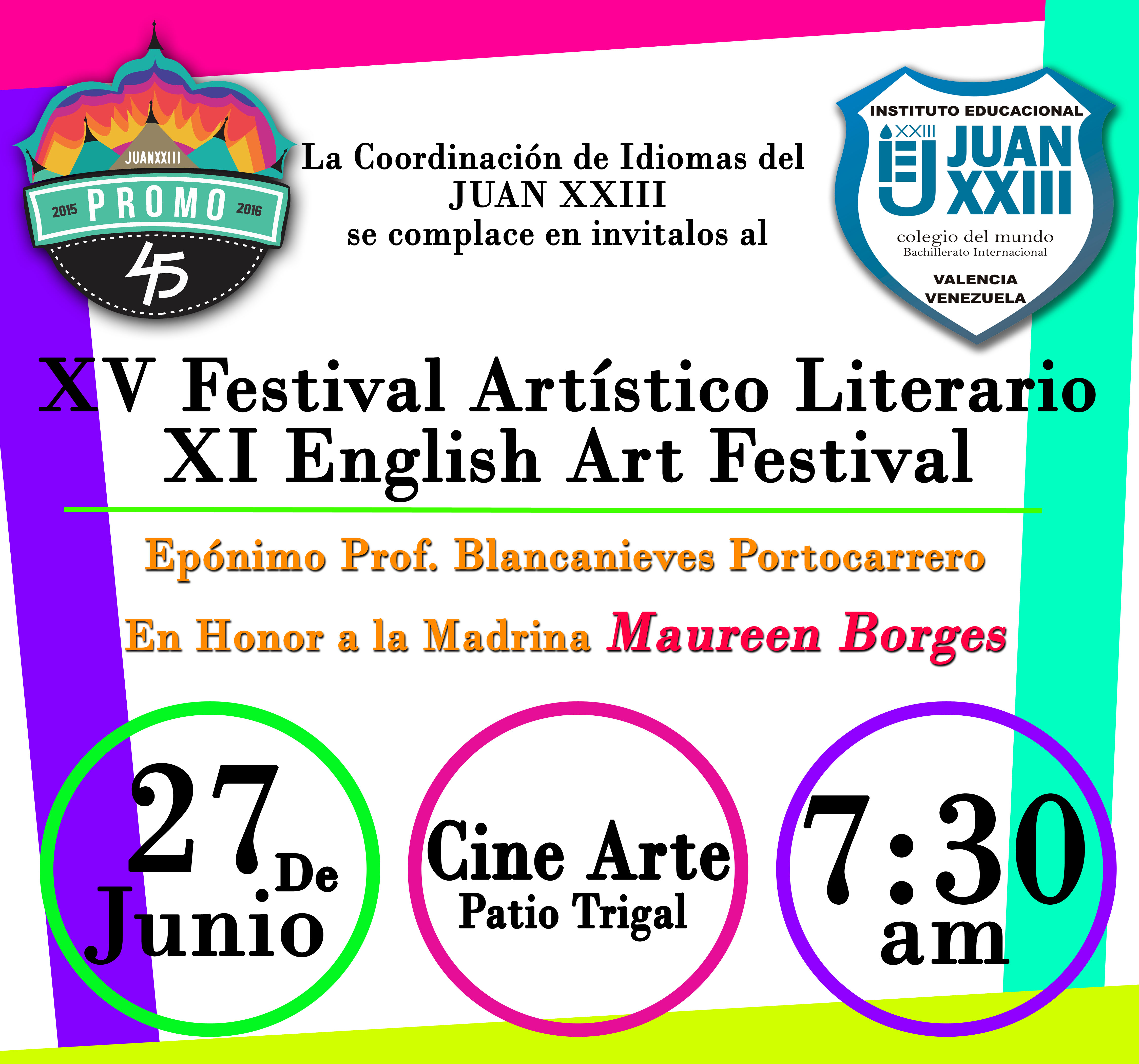 XV Festival Artístico Literario y XII English Art and Video Festival