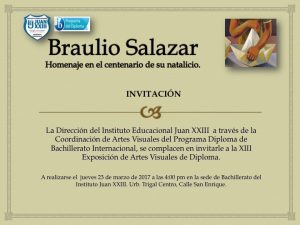 Invitacion Exposición Artes Visuales Diploma