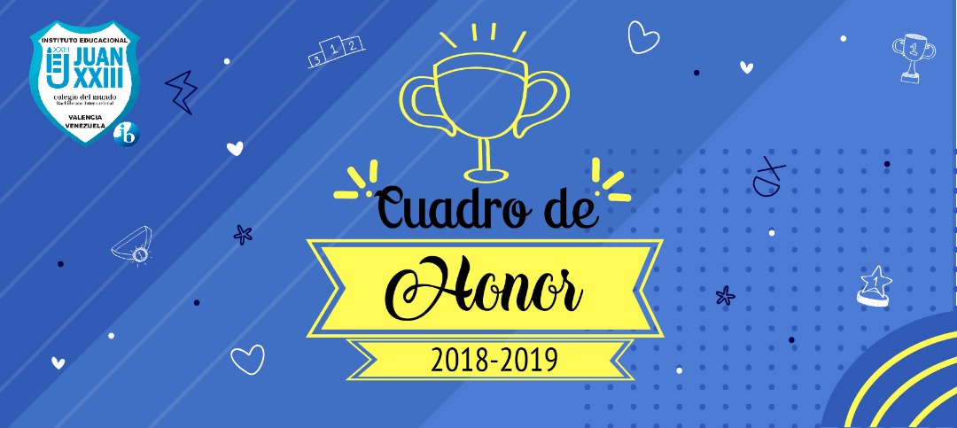 Listado de estudiantes al Cuadro de Honor período escolar 2018-2019